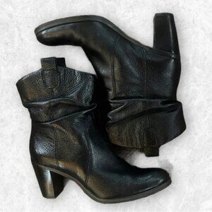 32 Circa Joan David Womens Western Black Leather Ankle Boots Sz 65